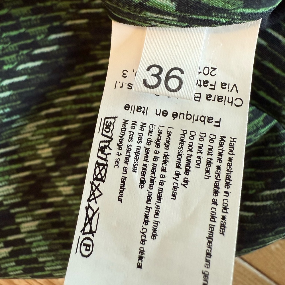 Chiara Boni Utaki Green Plaid Zip-Front Track Jacket Black Accent NWT Size 0 - Picture 13 of 14